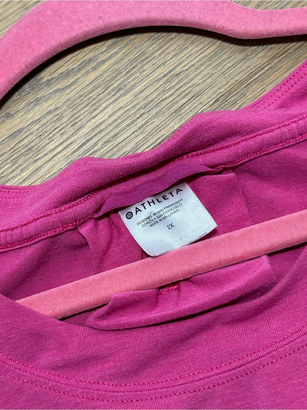 Athleta Short Sleeve Scoop Neck Top - Fuchsia Pink plus size 2X - Picture 7 of 10